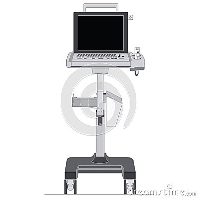 Ultrasonic device. Medical equipment. Stock Photo